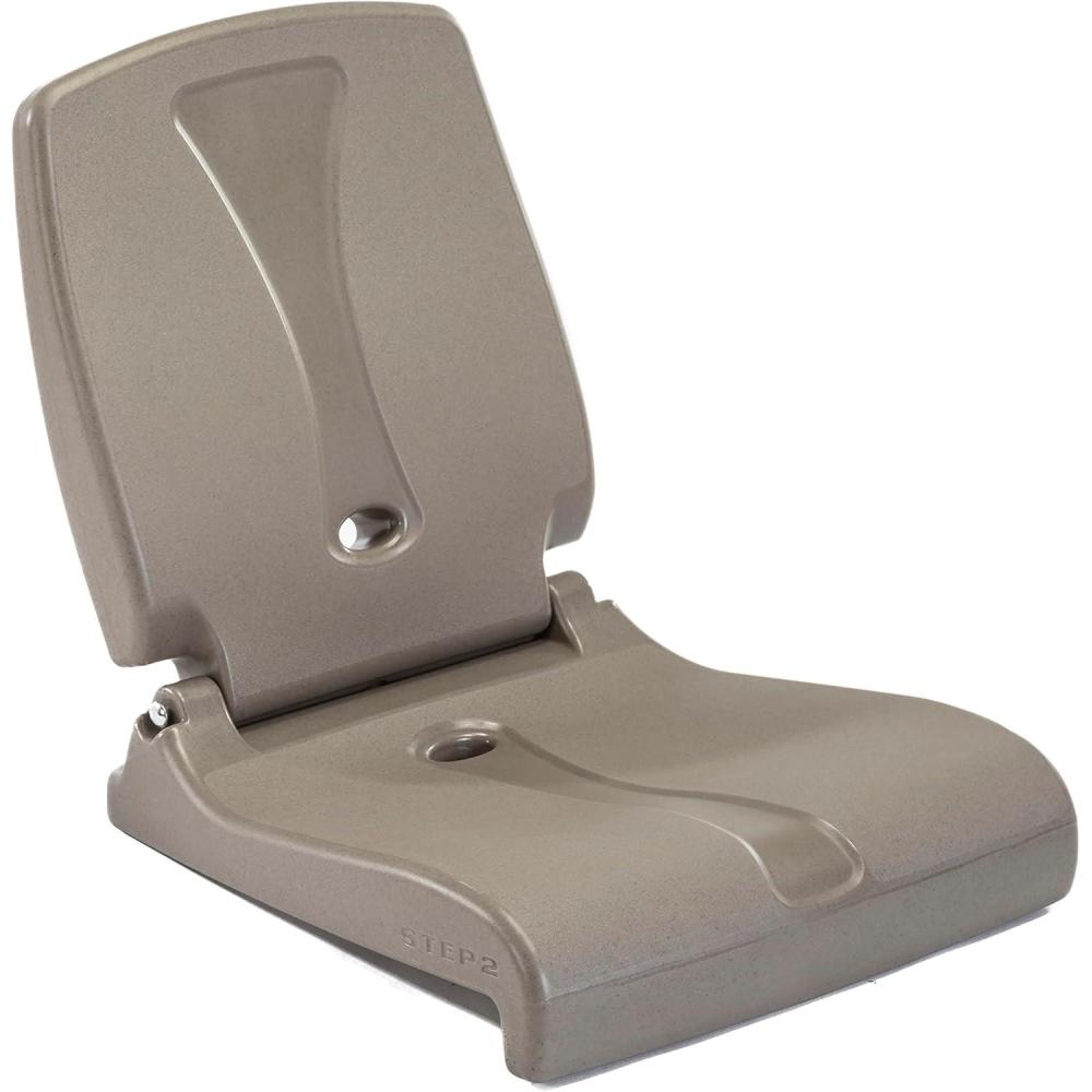 image:imageStep2 Folding Flip Seat Lightweight Portable Outdoor Chair for Poolside Camping Beach Boats Tailgates Durable Ground Chair with Back Support for Adults Bright PinkBrown