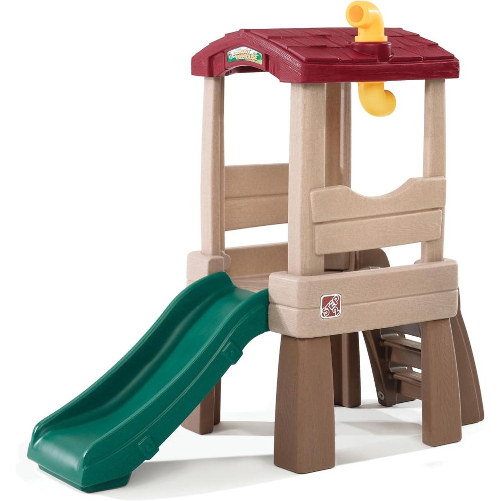 image:imageStep2 Play Naturally Playful Lookout Treehouse Kids Outdoor Playset Backyard Playground Set Slide Ladder Pivoting Periscope Outside Jungle Gym For Toddlers 15 Years Old