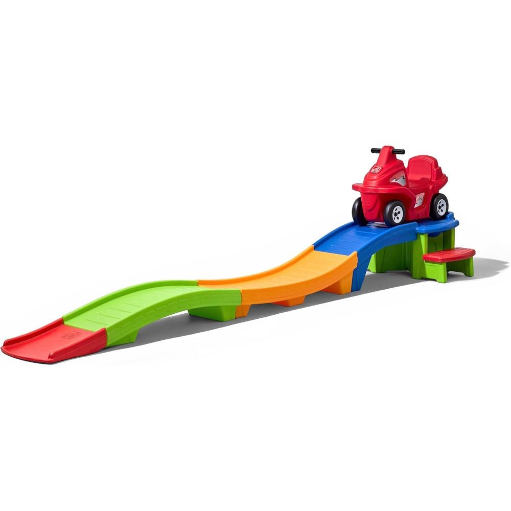 image:imageStep2 Up amp Down Roller Coaster Kids Ride On Toy Push Car IndoorOutdoor Playset Made of Durable Plastic Max Weight 50 lbs for Toddlers 25 Years Old Gray amp BlueMulticolor