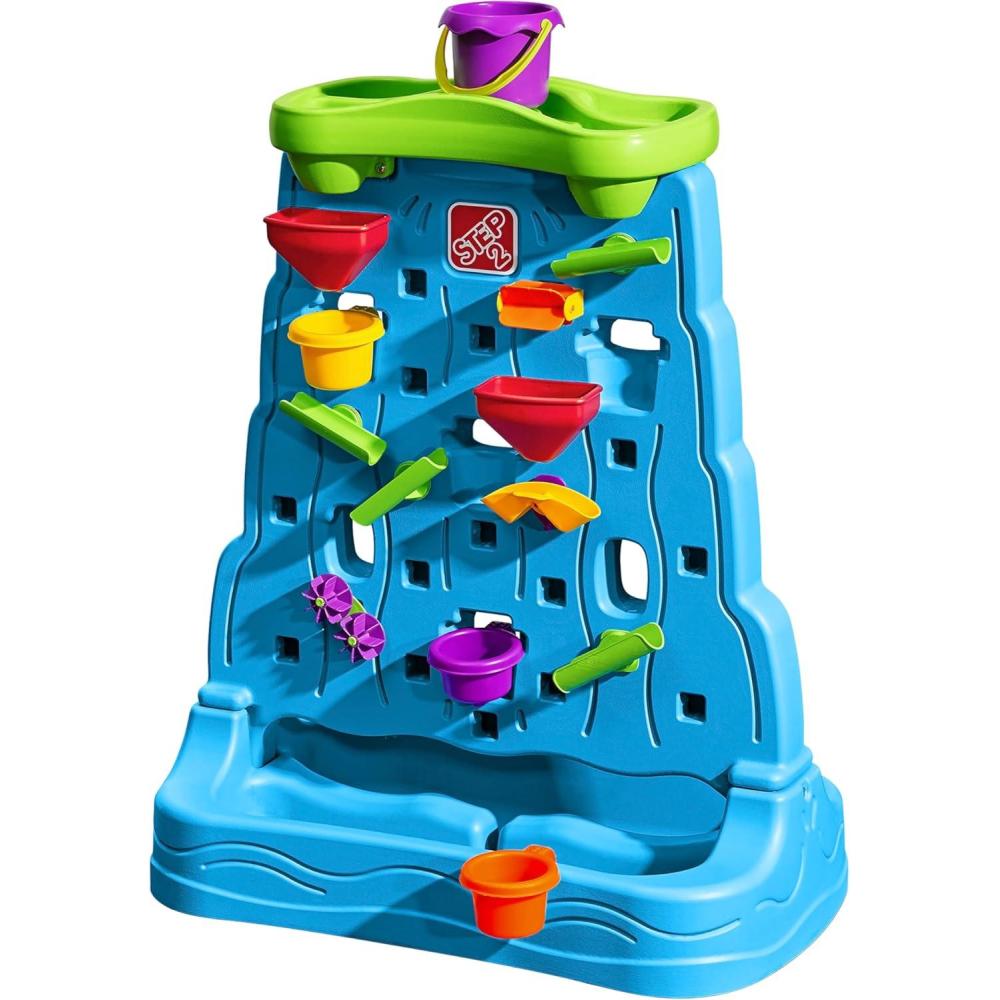 image:imageStep2 Waterfall Discovery Wall Kids DoubleSided Water and Sand Activity Sensory Table Summer Outdoor Toys 13 Piece Toy Accessories For Toddlers 15 Years Old