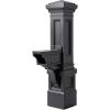 image:imageStep2 Atherton Grand Mail Post Mailbox Not Included Weather Resistant Large Outdoor Mail Post Made of Durable Plastic Easy Install Onyx BlackOnyx Black