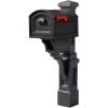 Onyx Black Mail Post and Onyx Black Xl Mailbox