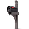 image:imageStep2 Lakewood Extra Large Mailbox amp Post Weather Resistant Large Outdoor Mailboxes Made of Durable Plastic Easy to Install Flag Included BrownPost  Mailbox
