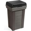 image:imageStep2 Lakewood Garbage Container  Dark Cedar  IndoorOutdoor Refuse Container  Large Capacity Garbage Receptacle  Decorative Trash Can with Lid  Ideal for Patio Kitchen Pool Storage and More