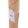 image:imageStep2 Mail Post Extender Bracket Attach to Wood Post Wood Post Not Included Silver