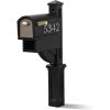 image:imageStep2 Mailmaster Hudson Mailbox Magnetic Door Large Newspaper Holder HeavyDuty Weather Resistant Post Mounting Hardware Kit Included BlackBlack