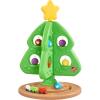 image:imageStep2 My First Christmas Tree Kids Interactive Holiday Toy 12 Colorful Plastic Ornaments to Decorate Mini Train Set Circles the Skirt Made of Durable Plastic For Toddlers 15 Years OldOpaque Ornaments