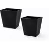 image:imageStep2 Tremont 20x24 Planter Large Planters for Outdoor Plants Gardening and Flower Pot for Patio or Porch Efficient Drainage Durable Plastic Black 2Pack