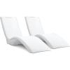 image:imageStep2 Vero Pool Lounger 2 Pack OutdoorIndoor Waterproof Patio Furniture Pool Lounge Chairs Use in Pools Up to 12 Inches of Water or Poolside Ledge Made of Durable Plastic Weighted White2 Pack White