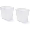 image:imageStep2 Wave 20x24 Planter Large Planters for Outdoor Plants Gardening and Flower Pot for Patio or Porch Efficient Drainage Durable Plastic White 2PackWhite