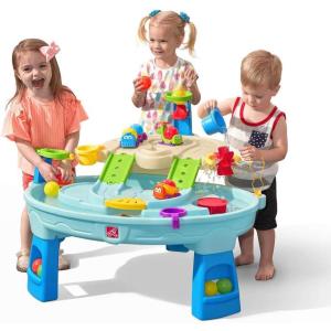 Step2 Ball Buddies Adventure Center Water Table for Kids, Indoor and Outdoor Kids Water Sensory Table Pool, Ages 1.5+ Years Old, 23 Piece Water Toy Accessories, Blue(Table)