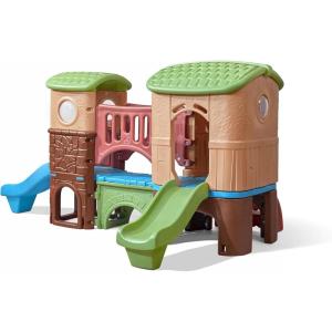 Step2 Clubhouse Climber Playset for Kids, Jungle Gym with Elevated Playhouse, Outdoor Backyard Playground Set, Two Toddler Slides, Ages 2 to 6 Years Old(Climber)