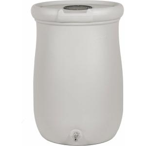 Step2 Fernway Rain Barrel, Outdoor Water Conservation Container, Holds 50 Gallons, Gray