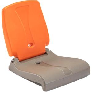 Step2 Folding Flip Seat, Lightweight Portable Outdoor Chair for Poolside, Camping, Beach, Boats, Tailgates, Durable Ground Chair with Back Support for Adults, Bright Pink(Brown & Orange)
