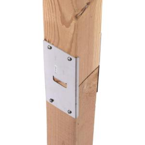 Step2 Mail Post Extender Bracket, Attach to Wood Post, Wood Post Not Included, Silver