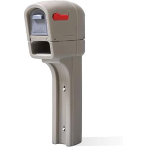 Step2 MailMaster Plus Mailbox, Easy to Install, Newspaper Holder, Heavy-Duty Plastic, Weather Resistant, Stone Gray(Stone Gray)