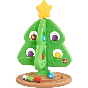 Step2 My First Christmas Tree, Kids Interactive Holiday Toy, 12 Colorful Plastic Ornaments to Decorate, Mini Train Set Circles the Skirt, Made of Durable Plastic, For Toddlers 1.5+ Years Old(Opaque Ornaments)