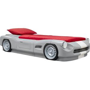 Step2 Roadster Toddler-to-Twin Bed, Transition Race Car Bed for Boys & Girls, Adjustable, Made of Durable Plastic, For Toddlers 3+ Years Old, Gray