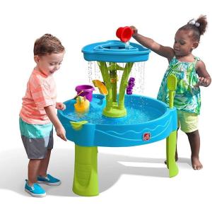 Step2 Summer Showers Splash Tower Water Table for Kids, Outdoor Kids Water Sensory Table, Ages 1.5+ Years Old, 8 Piece Water Toy Accessories, Blue & Green(Summer Showers Splash Tower Water Table)