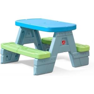 Step2 Sun & Shade Kids Picnic Table with Removeable Umbrella, Indoor/Outdoor Toys, Fits 4 Children, Made of Durable Plastic, For Toddlers 1.5-4 Years Old