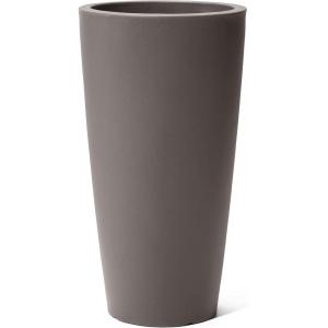 Step2 Tremont Tall Square Tapered Planter, Large Planters for Outdoor Plants, Gardening and Flower Pot for Patio or Porch, Efficient Drainage, Durable Plastic, Dark Cedar, 2-Pack(Dark Cedar)