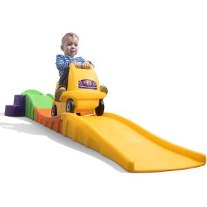 Step2 Up & Down Roller Coaster Kids Ride On Toy, Push Car, Indoor/Outdoor Playset, Made of Durable Plastic, Max Weight 50 lbs., for Toddlers 2-5 Years Old, Gray & Blue(Multicolor 2)