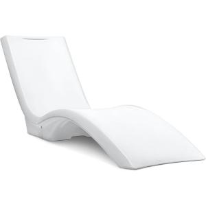 Step2 Vero Pool Lounger, Fade-Resistant, Waterproof Patio Furniture, Pool Lounge Chair for Sun Shelf, Use in Pools with Shelves Up to 9-Inches Deep or Outside Pool Deck, Weighted, White(White)