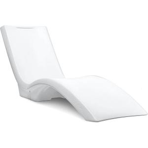 Step2 Vero Pool Lounger, Fade-Resistant, Waterproof Patio Furniture, Pool Lounge Chair for Sun Shelf, Use in Pools with Shelves Up to 9-Inches Deep or Outside Pool Deck, Non-weighted, White