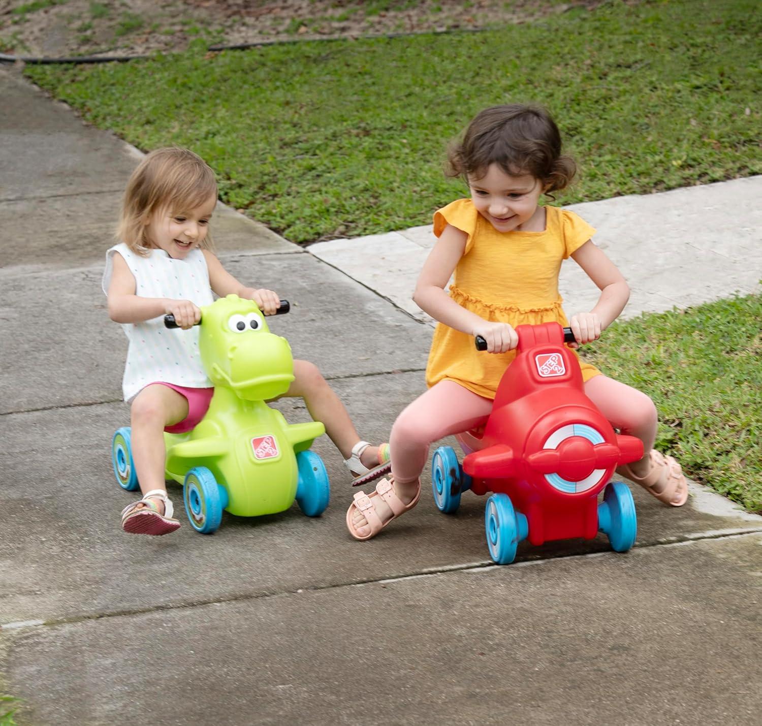 image:imageStep2 Sky Rider Kids Push Car Foot Powered Ride On Toy Practice Balance with 4 Wheels Track Not Included Made of Durable Plastic Max Weight 50 lbs for Toddlers 25 Years Old Red