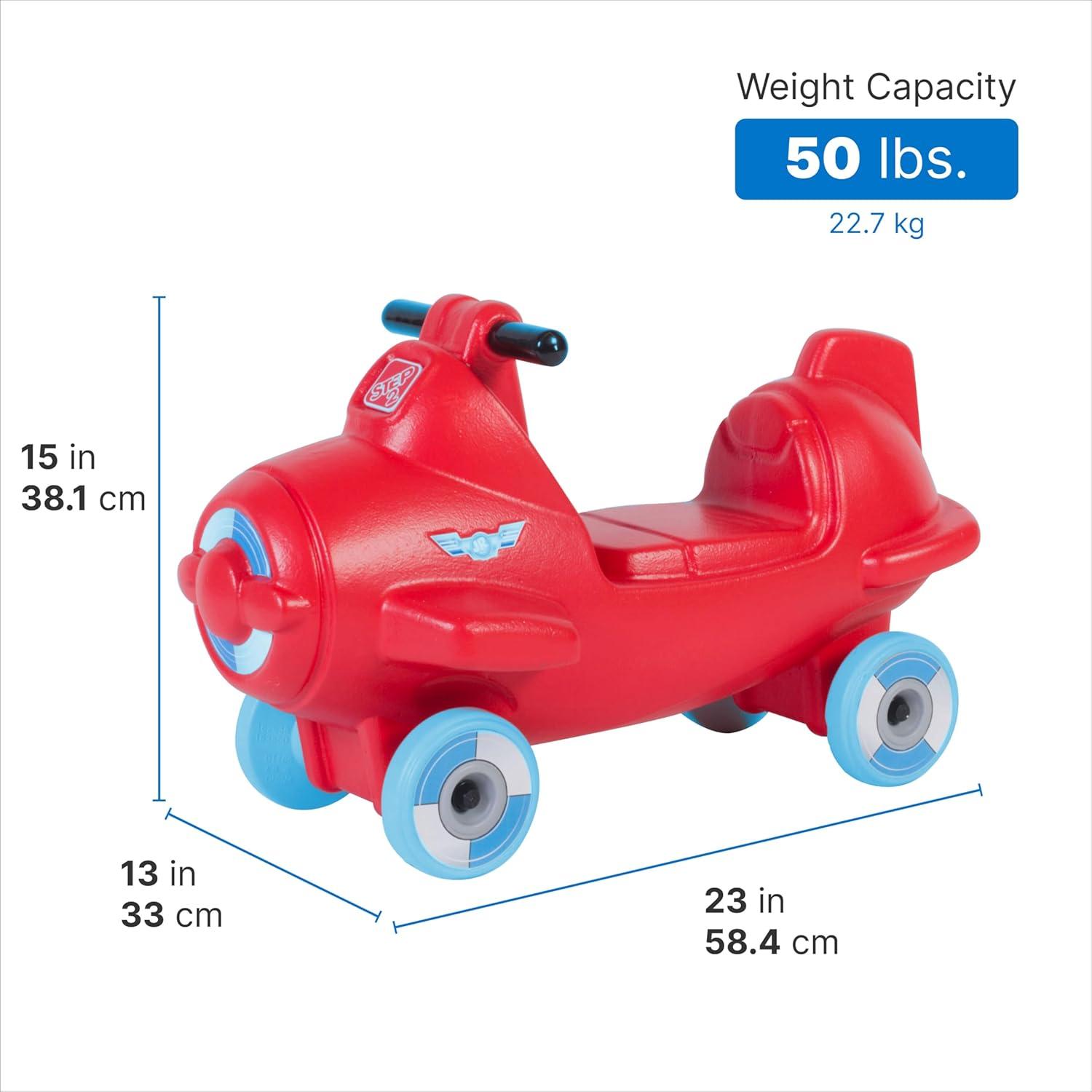 image:imageStep2 Sky Rider Kids Push Car Foot Powered Ride On Toy Practice Balance with 4 Wheels Track Not Included Made of Durable Plastic Max Weight 50 lbs for Toddlers 25 Years Old Red