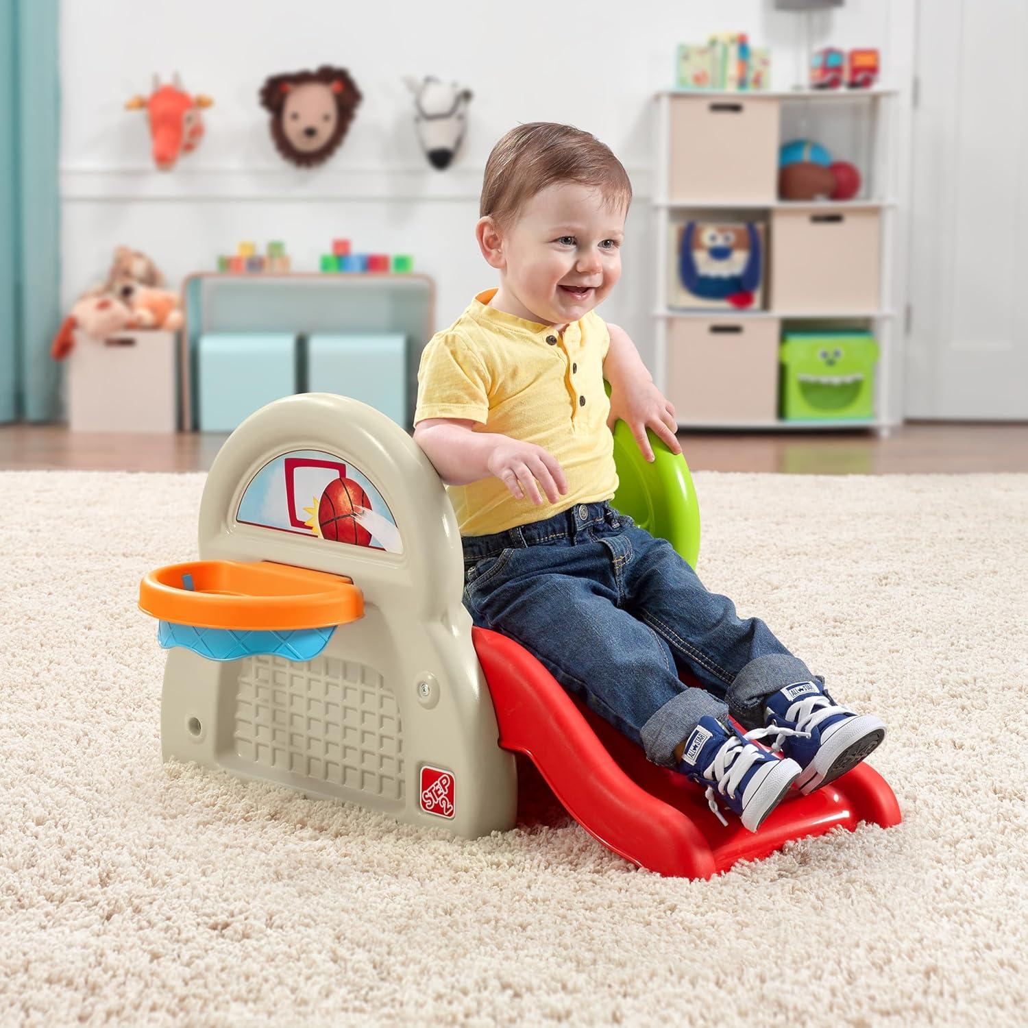 image:imageStep2 SportsTastic Activity Center Toddler Sports Playset IndoorOutdoor Slide Play Gym Includes Bat amp Balls Made of Durable Plastic For Toddlers 1 Years Old