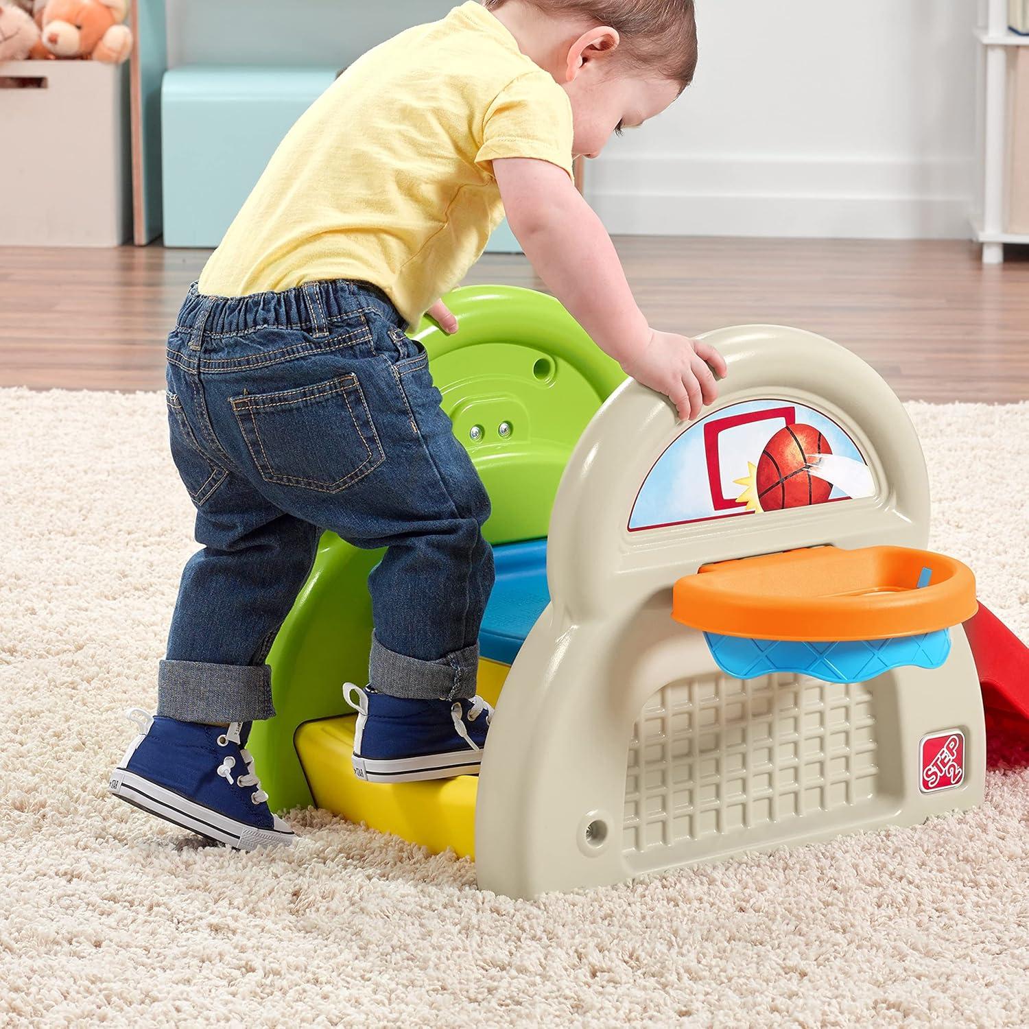 image:imageStep2 SportsTastic Activity Center Toddler Sports Playset IndoorOutdoor Slide Play Gym Includes Bat amp Balls Made of Durable Plastic For Toddlers 1 Years Old