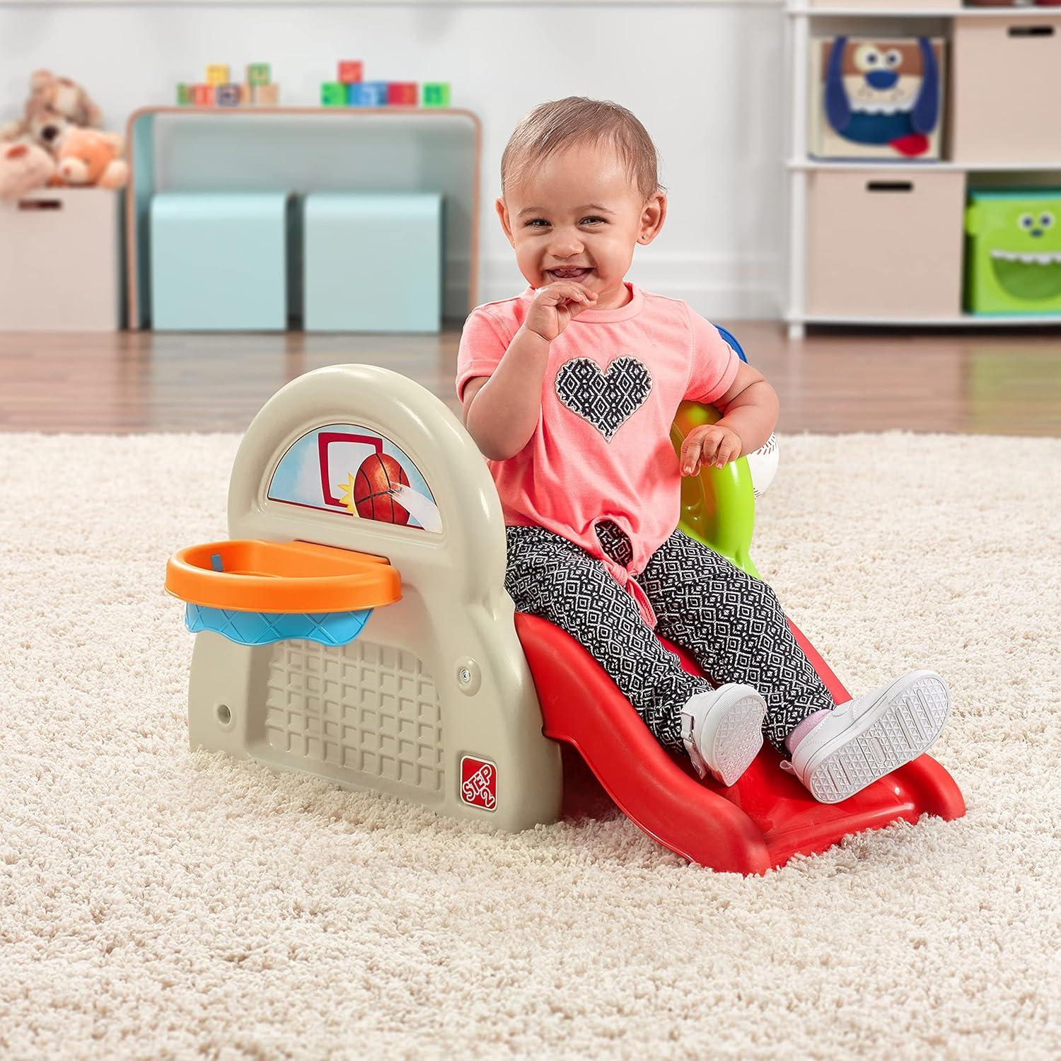 image:imageStep2 SportsTastic Activity Center Toddler Sports Playset IndoorOutdoor Slide Play Gym Includes Bat amp Balls Made of Durable Plastic For Toddlers 1 Years Old