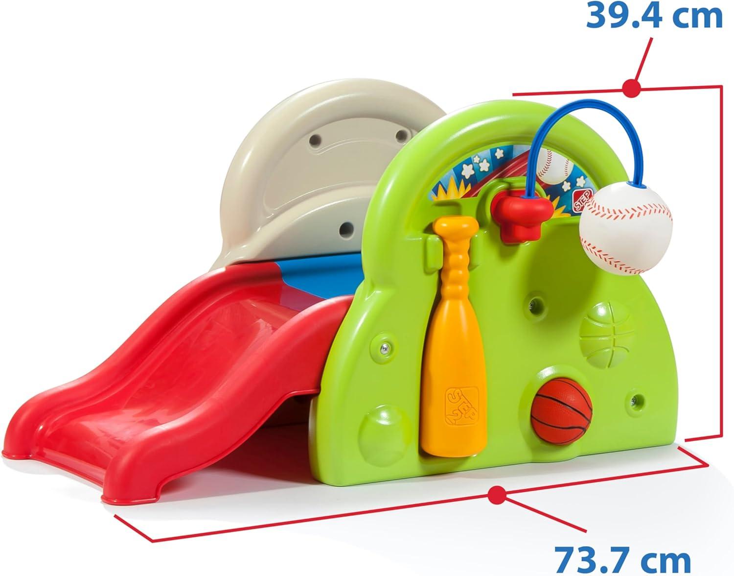 image:imageStep2 SportsTastic Activity Center Toddler Sports Playset IndoorOutdoor Slide Play Gym Includes Bat amp Balls Made of Durable Plastic For Toddlers 1 Years Old