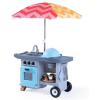 image:imageStep2 Grill amp Go BBQ Cart with Lights and Sounds for Kids Play Toy for Toddlers Ages 3 Years Old Durable Easy Assembly BlueGray