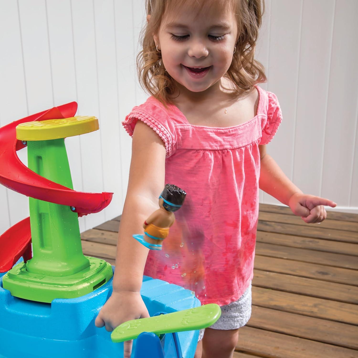 image:imageStep2 Fiesta Cruise Sand amp Water Table with Umbrella Kids Activity Sensory Playset Summer Outdoor Toys 10 Piece Water Toy Accessories for Toddlers 2 Years OldMulticolor