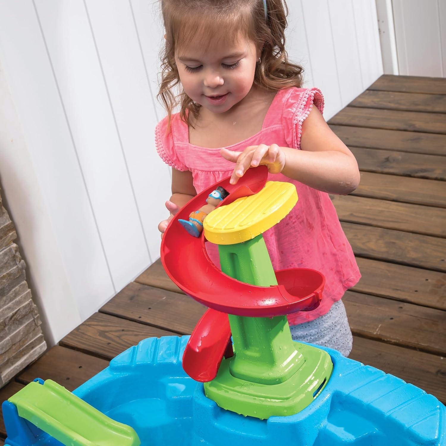 image:imageStep2 Fiesta Cruise Sand amp Water Table with Umbrella Kids Activity Sensory Playset Summer Outdoor Toys 10 Piece Water Toy Accessories for Toddlers 2 Years OldMulticolor
