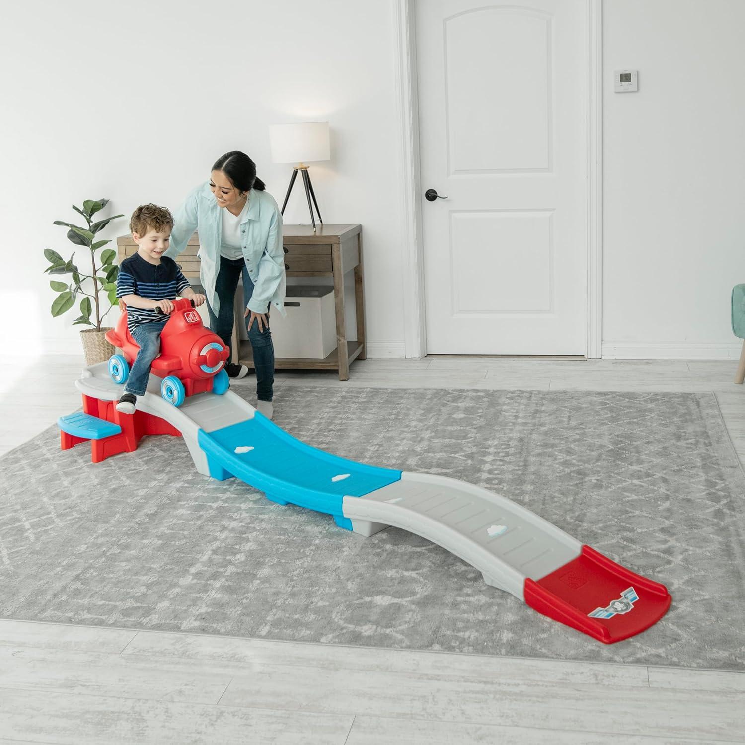 image:imageStep2 Sky Rider Up amp Down Roller Coaster Kids Ride On Toy Push Car IndoorOutdoor Playset Made of Durable Plastic Max Weight 50 lbs for Toddlers 25 Years OldSky Rider