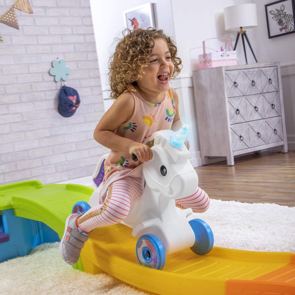 image:imageStep2 Sky Rider Up amp Down Roller Coaster Kids Ride On Toy Push Car IndoorOutdoor Playset Made of Durable Plastic Max Weight 50 lbs for Toddlers 25 Years OldUnicorn