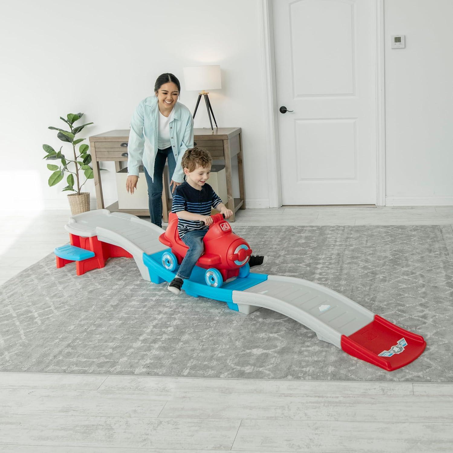 image:imageStep2 Sky Rider Up amp Down Roller Coaster Kids Ride On Toy Push Car IndoorOutdoor Playset Made of Durable Plastic Max Weight 50 lbs for Toddlers 25 Years OldSky Rider