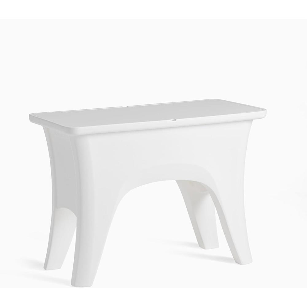 image:imageStep2 Vero inPool Entertaining Table Pool Ledge Side Table UVResistant Resin Removable Tabletop Insert White
