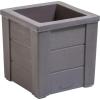 image:imageStep2 Lakewood Planter Box 2Pack Planters for Indoor or Outdoor Plants Gardening and Flower Pot for Patio or Porch Durable Plastic BlackDark Cedar