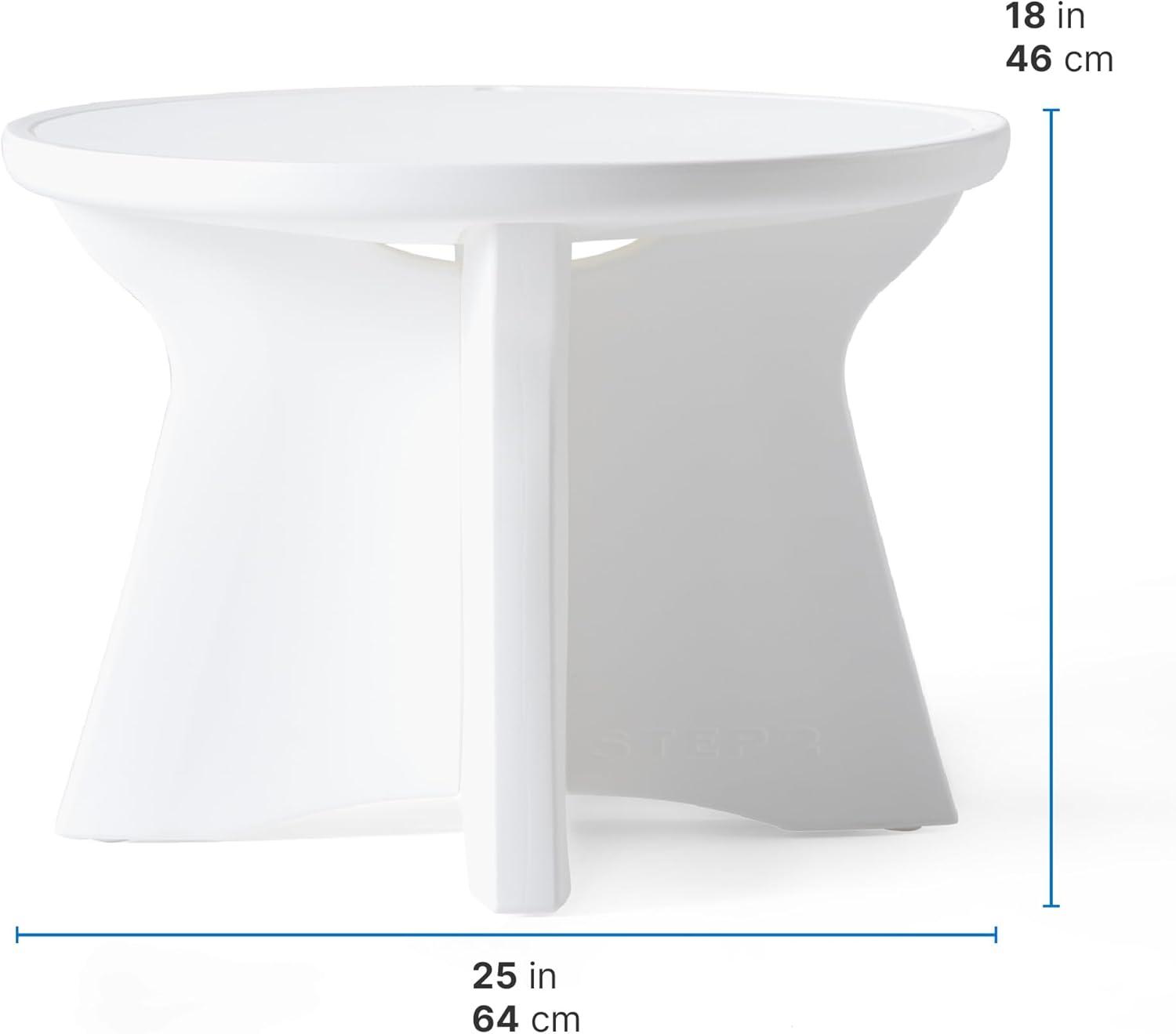 image:imageStep2 Vero Accent Table Use in Pools Up to 9 Water or Poolside Ledge OutdoorIndoor Waterproof Patio Furniture Made of Durable UV20 Plastic White