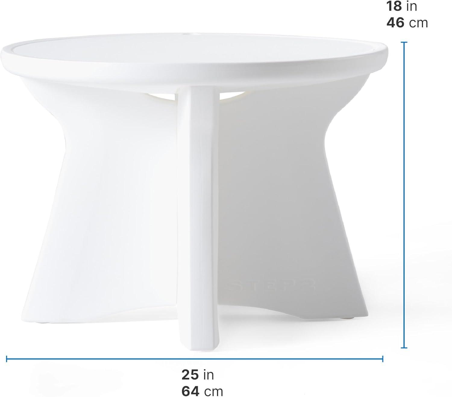 image:imageStep2 Vero Accent Table Use in Pools Up to 9 Water or Poolside Ledge OutdoorIndoor Waterproof Patio Furniture Made of Durable UV20 Plastic White