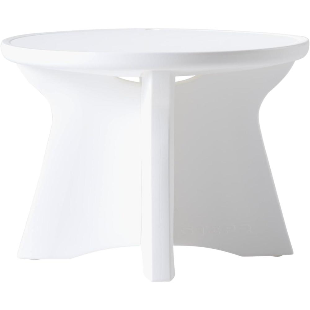 image:imageStep2 Vero Accent Table Use in Pools Up to 9 Water or Poolside Ledge OutdoorIndoor Waterproof Patio Furniture Made of Durable UV20 Plastic White