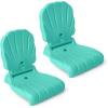 image:imageStep2 Kids Shell Flip Seat 2 Pack Portable Outdoor Chair for Poolside Camping Beach Stadium Providing Back Support Made of UV20 Durable Plastic Mint