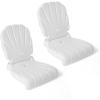 image:imageStep2 Seashell Flip Seat 2 Pack Adult Portable Outdoor Chairs for Poolside Camping Beach Stadium Providing Back Support Made of UV20 Durable Plastic Incredible White