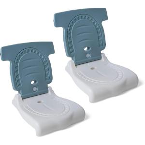 Step2 Kids Hammerhead Flip Seat 2 Pack, Portable Outdoor Chair for Poolside, Camping, Beach, Stadium, Providing Back Support, Made of UV20 Durable Plastic, Aqua